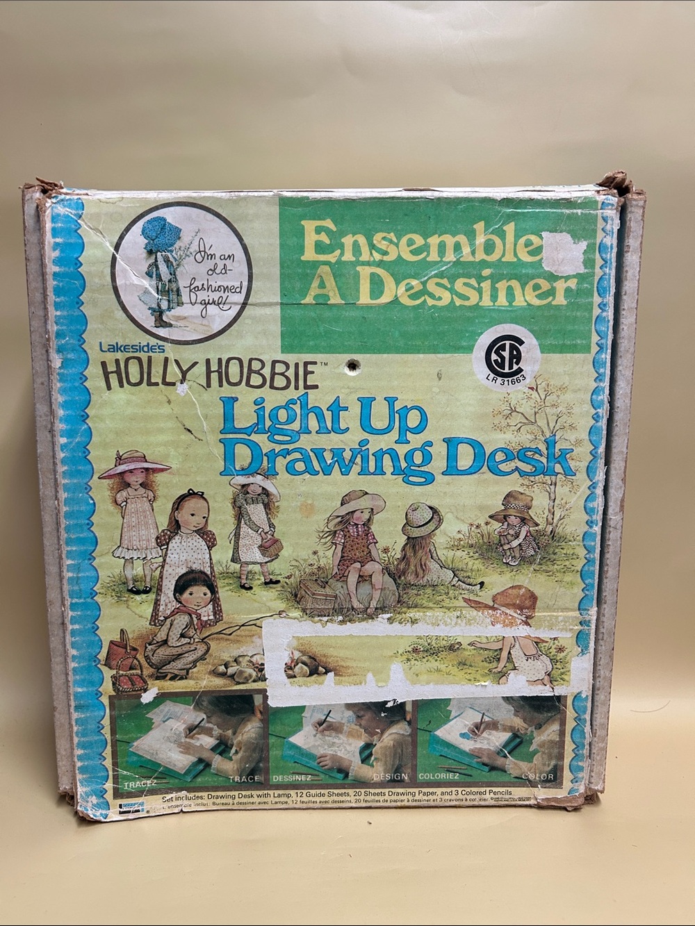 Lakeside's Holly Hobbie Light Up Drawing Desk WORKS